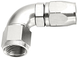 Aeroflow Performance Silver Finish. Suits 100 & 450 Series Hose 550 Series Cutter One-Piece Full Flow Swivel 90° Hose End -10AN AF553-10S Autofit