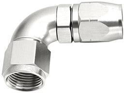 Aeroflow Performance Silver Finish. Suits 100 & 450 Series Hose 550 Series Cutter One-Piece Full Flow Swivel 90° Hose End -16AN AF553-16S Autofit