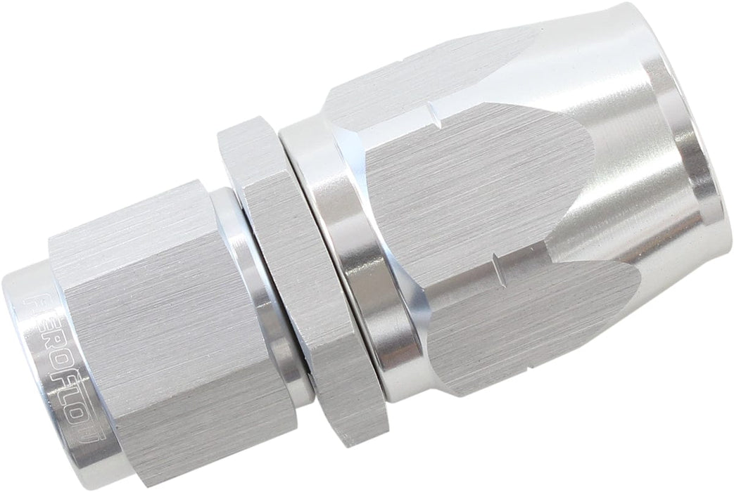 Aeroflow Performance Silver Finish. Suits 100 & 450 Series Hose 550 Series Cutter Style One Piece Straight Stepped Hose End -6AN to -8 Hose AF50 Autofit