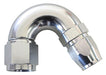 Aeroflow Performance Silver Finish. Suits 100 & 450 Series Hose 550 Series Cutter Style One Piece Swivel 150° Stepped Hose End -10AN to -12 Hose Autofit