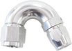 Aeroflow Performance Silver Finish. Suits 100 & 450 Series Hose 550 Series Cutter Style One Piece Swivel 150° Stepped Hose End -8AN to -6 Hose A Autofit