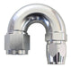Aeroflow Performance Silver Finish. Suits 100 & 450 Series Hose 550 Series Cutter Style One Piece Swivel 180° Stepped Hose End -12AN to -16 Hose Autofit