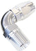 Aeroflow Performance Silver Finish. Suits 100 & 450 Series Hose 90° Male NPT Full Flow Swivel Hose End 1/2" to -8AN AF529-08-08S Autofit