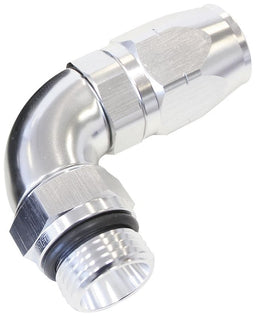 Aeroflow Performance Silver Finish. Suits 100 & 450 Series Hose 90° Male ORB Full Flow Swivel Hose End -16 ORB to -12AN AF549-12-16S Autofit