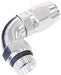 Aeroflow Performance Silver Finish. Suits 100 & 450 Series Hose 90° Male ORB Full Flow Swivel Hose End -16 ORB to -12AN AF549-12-16S Autofit