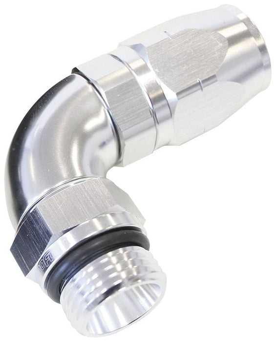 Aeroflow Performance Silver Finish. Suits 100 & 450 Series Hose 90° Male ORB Full Flow Swivel Hose End -16 ORB to -16AN AF549-16-16S Autofit