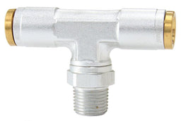 Aeroflow Performance Silver Finish. Suits 120 Series Nylon Hose 120 Series 1/8" NPT to 1/4" Push to Connect Tee Fitting AF124-04-02S Autofit