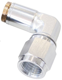 Aeroflow Performance Silver Finish. Suits 120 Series Nylon Hose 120 Series 90° -4AN to 1/4" Push to Connect Fitting AF123-04-04S Autofit