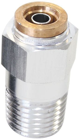 Aeroflow Performance Silver Finish. Suits 120 Series Nylon Hose 120 Series Straight 1/4" NPT to 1/4" Push to Connect Fitting AF121-04S Autofit