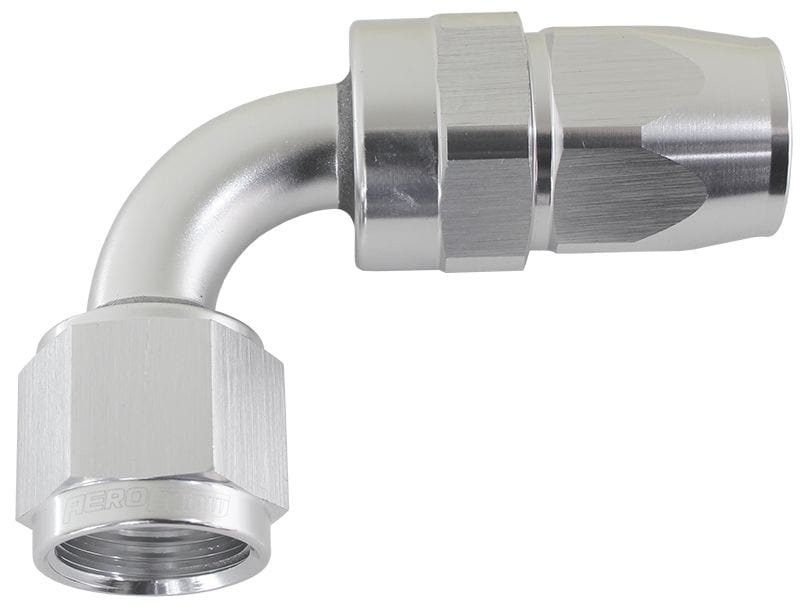 Aeroflow Performance Silver Finish. Suits 200 & 250 Series Hose 200 Series PTFE 90° Hose End -6AN AF203-06DS Autofit