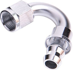 Aeroflow Performance Silver Finish. Suits 400 & 500 Series Hose 400 Series Push Lock 150° Hose End -4AN AF405-04S Autofit