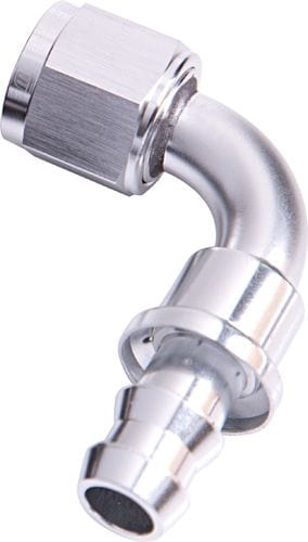Aeroflow Performance Silver Finish. Suits 400 & 500 Series Hose 400 Series Push Lock 90° Hose End -10AN AF403-10S Autofit