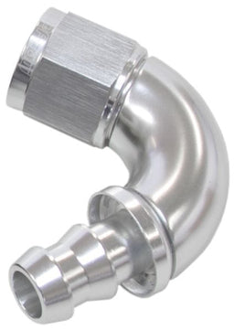 Aeroflow Performance Silver Finish. Suits 400 & 500 Series Hose 510 Series Full Flow Tight Radius Push Lock 120° Hose End -12AN AF514-12S Autofit