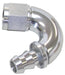 Aeroflow Performance Silver Finish. Suits 400 & 500 Series Hose 510 Series Full Flow Tight Radius Push Lock 150° Hose End -10AN AF515-10S Autofit