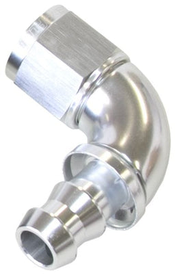 Aeroflow Performance Silver Finish. Suits 400 & 500 Series Hose 510 Series Full Flow Tight Radius Push Lock 90° Hose End -4AN AF513-04S Autofit
