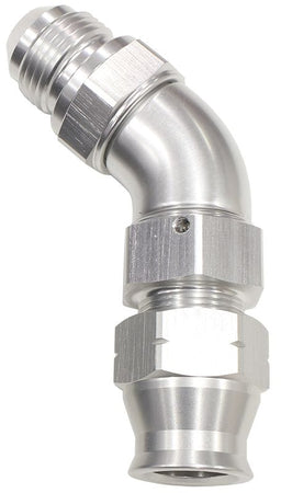 Aeroflow Performance Silver Finish. Suits Aeroflow, Moroso & Russell Tubing 45° Tube to Male AN Adapter 5/16"to -6AN AF128-05S Autofit