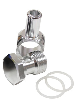 Aeroflow Performance Silver Finish. Suits Edelbrock Carburettors Alloy AN Banjo with Bolt 5/8" to 3/8 Barb AF164-06S Autofit