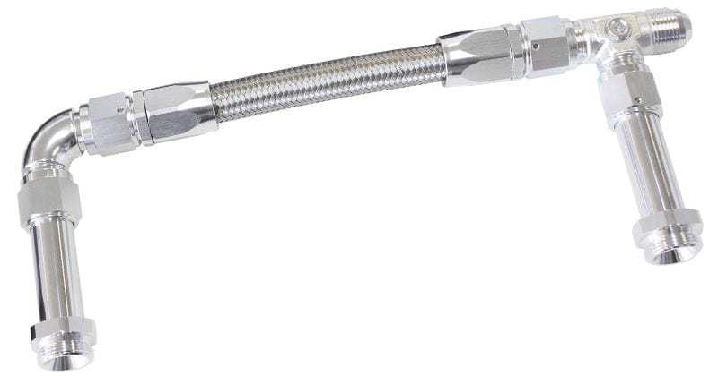 Aeroflow Performance Silver Finish. Suits Holley Dual Fuel Line Carburettor Inlet Rail Kit -8AN (241mm) 4150 AF160-08S Autofit