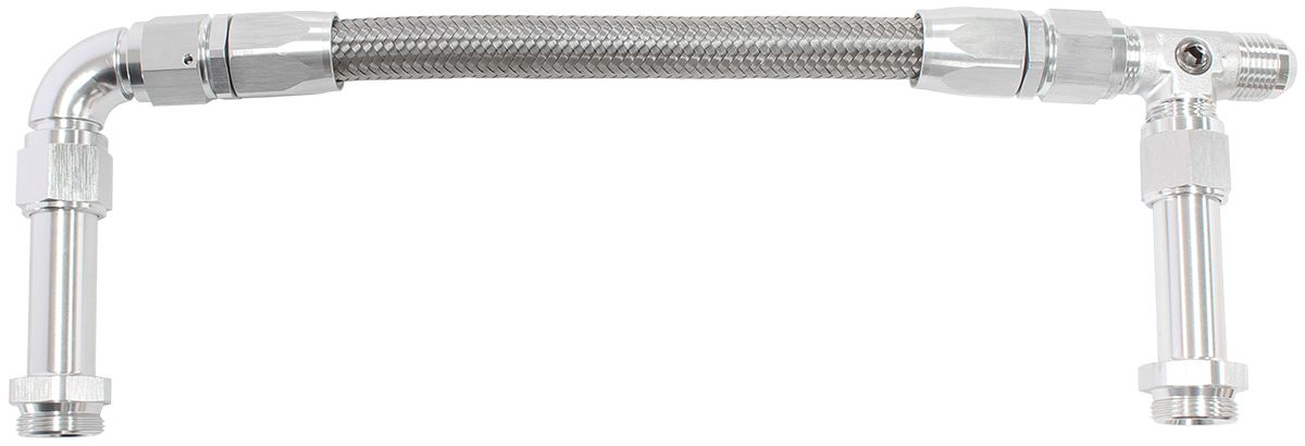 Aeroflow Performance Silver Finish. Suits Holley Fuel Carburettor Inlet Rail Kit -8AN Dominator AF162-08S Autofit