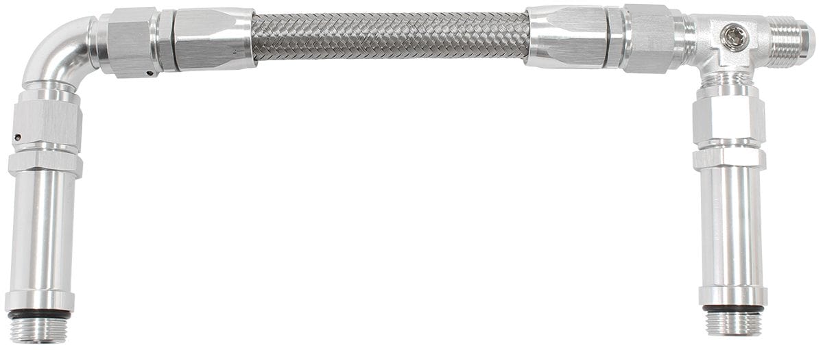 Aeroflow Performance Silver Finish. Suits Holley Ultra HP Aluminium Series Fuel Line Carburettor Inlet Rail Kit -8AN Ultra HP AF165-08S Autofit