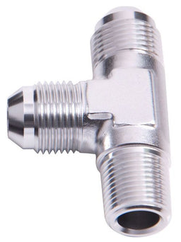 Aeroflow Performance Silver Finish Tee with NPT On Run 1/8" to -3AN AF826-03S Autofit