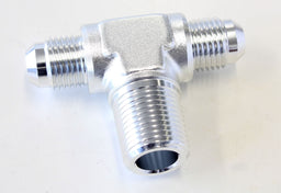 Aeroflow Performance Silver Finish Tee with NPT On Side 3/8" to -6AN AF825-06-06S Autofit