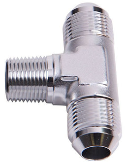 Aeroflow Performance Silver Finish Tee with NPT On Side 3/8" to -8AN AF825-08S Autofit
