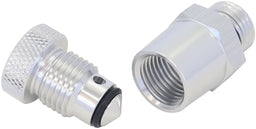Aeroflow Performance Silver Finish With 1/8" NPT Female Thread For Remote Draining Universal Drain Valve -6 ORB AF615-02S Autofit