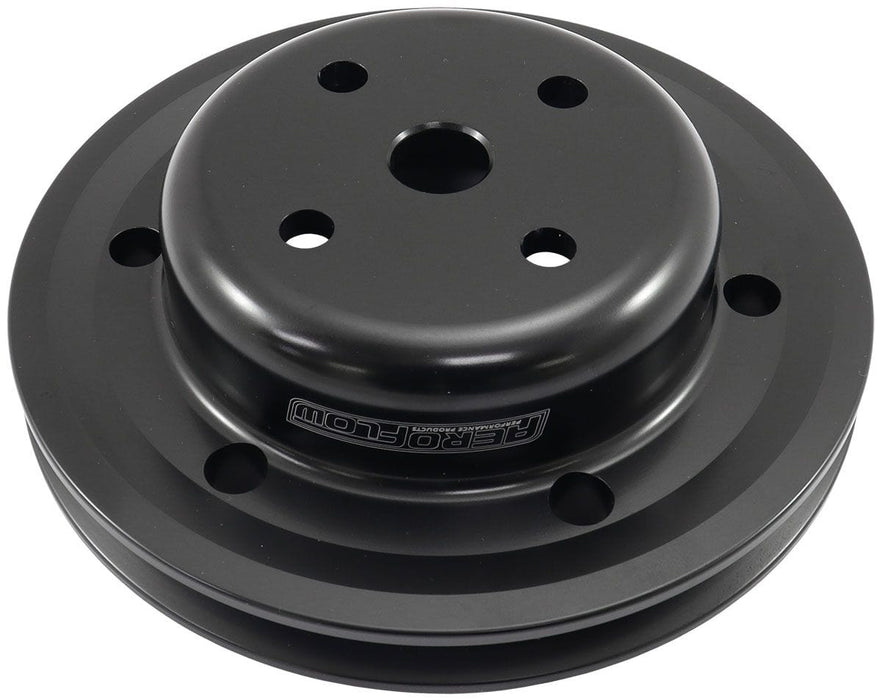 Aeroflow Performance Single V groove, suit Holden 253-308 with small bearing water pump, B Billet Water Pump Pulley AF64-4022BLK Autofit