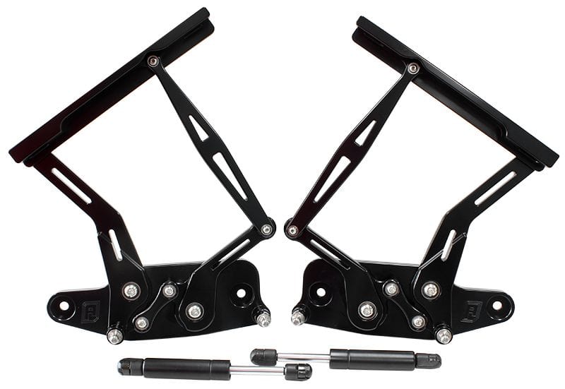 Aeroflow Performance Sold as a Pair Holden HK, HT, HG Billet Bonnet Hinge Kit - Black Finish AF64-4129BLK Autofit