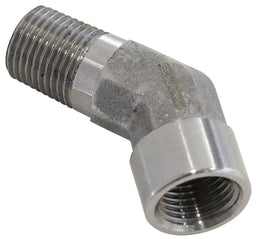 Aeroflow Performance Stainless 45° NPT Female to Male NPT Fitting 1/8" AF915-02SS Autofit