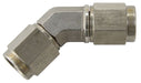 Aeroflow Performance Stainless Steel 45° Female Swivel Coupler -4AN AF132-04SS Autofit