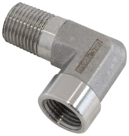 Aeroflow Performance Stainless Steel 90° Female 1/8" NPT to Male 1/8" NPT Elbow AF914-02SS Autofit