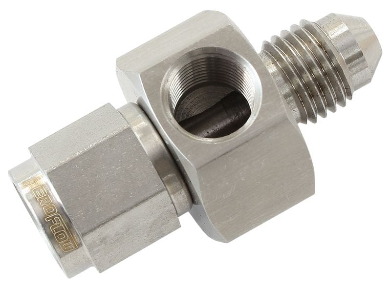 Aeroflow Performance Stainless Steel Straight -4AN Female to Male with 1/8" NPT Port AF140-04-SS Autofit