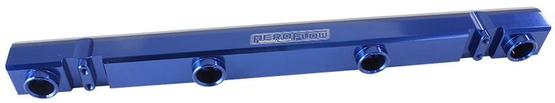 Aeroflow Performance Suit 14mm Full Length Fuel Injectors, -8ORB Ports Mitsubishi Evolution 4-9 4G63 Billet EFI Fuel Rails - Blue AF64-2121 Autofit