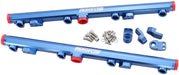 Aeroflow Performance Suit 14mm Short and 3/4" Length Fuel Injectors, -8ORB Ports GM LS1 LS2 LS3 Billet EFI Fuel Rails (Blue) AF64-2155 Autofit