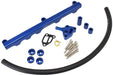 Aeroflow Performance Suit 14mm Short Length Fuel Injectors, -8ORB Ports Nissan S14 and S15 SR20 Billet EFI Fuel Rail - Blue AF64-2122 Autofit