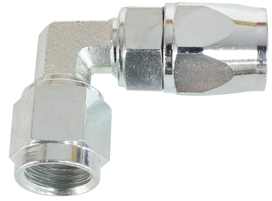 Aeroflow Performance Suit 200 Series PTFE (Teflon) Hose Zinc Coated Steel 90° Hose End -6AN to -6AN AF203-06S Autofit