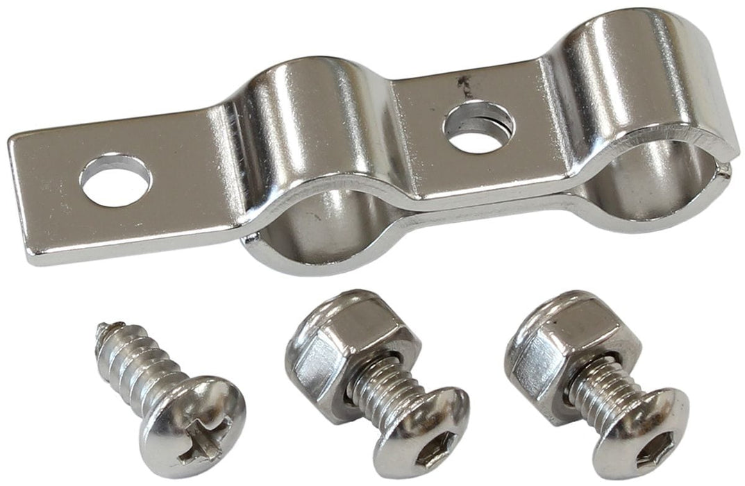 Aeroflow Performance Suit 3/8" Hard Line (Each) Dual Stainless Steel Hard Line Clamp With Bracket AF301-06-06 Autofit