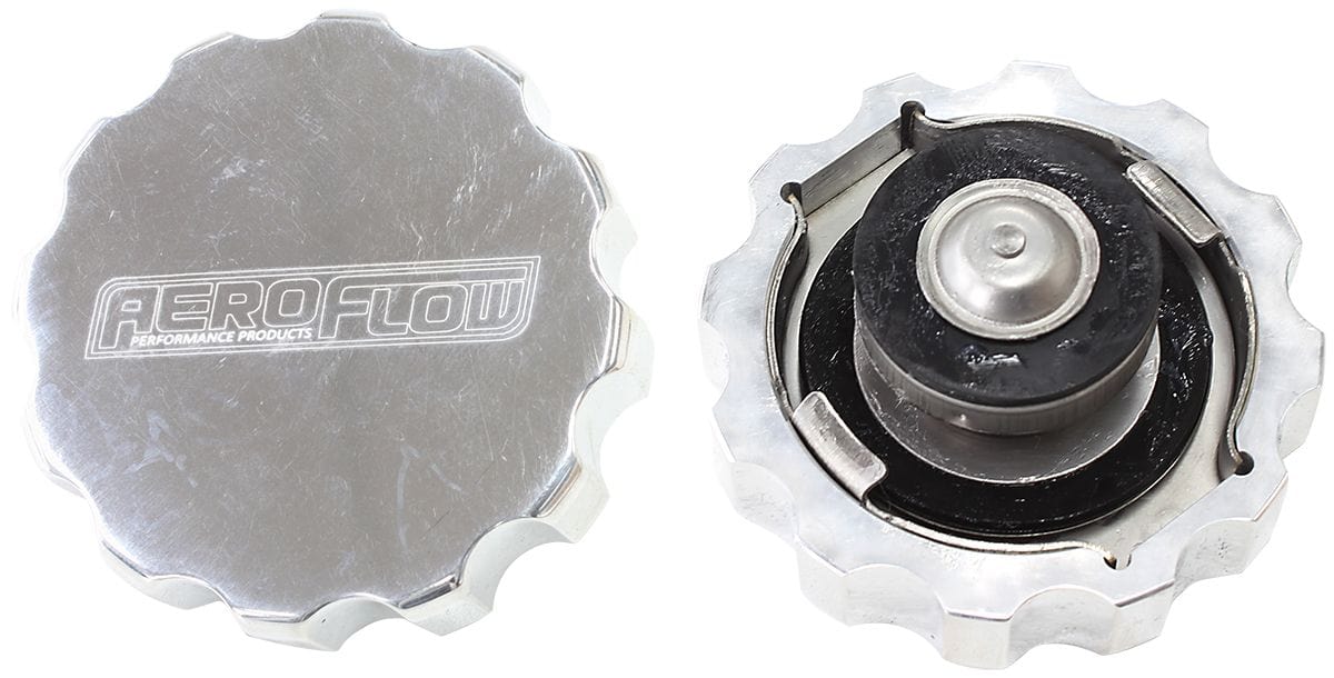 Aeroflow Performance Suit 32mm Water Neck, 21 PSI Billet Radiator Cap Small Styles - Polished AF64-5033P Autofit