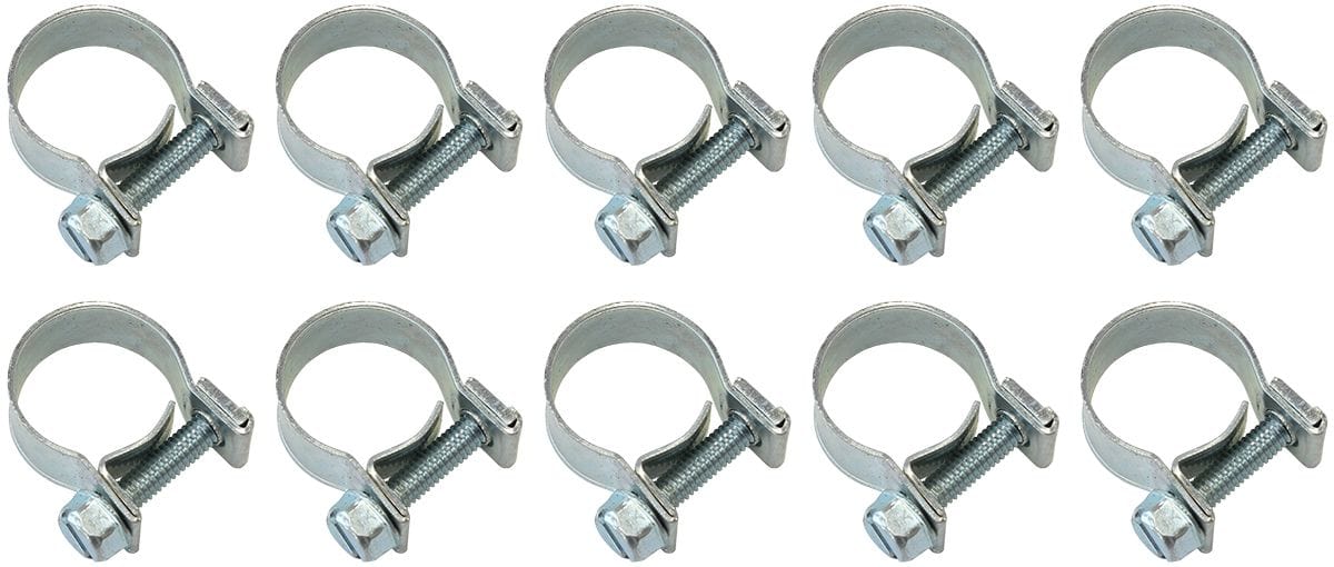Aeroflow Performance Suit 5/16" & 3/8" Hose, Adjustable From 14mm to 16mm EFI Hose Clamps (10 Pack) AF26-1416 Autofit