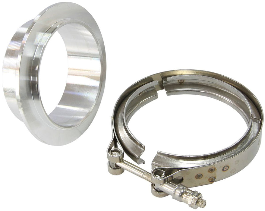 Aeroflow Performance Suit Aeroflow Turbo's With 2-3/4" I.D Flange, GT42 Turbine Style Boosted Compressor Outlet 4.21" O.D Aluminum V-Band Kit AF8080-1009 Autofit