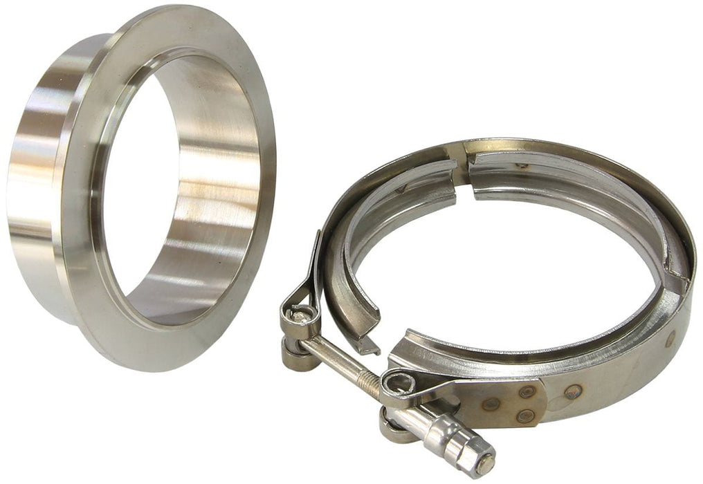 Aeroflow Performance Suit Aeroflow Turbo's With 3.23" I.D Flange Boosted Compressor Outlet 4.24" O.D Stainless Steel V-Band Kit AF8080-1013 Autofit
