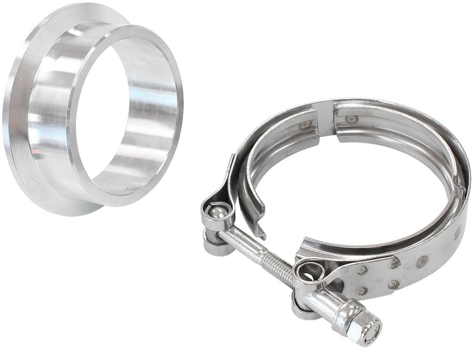 Aeroflow Performance Suit Aeroflow Turbo's With 3-5/8" I.D Flange Boosted Compressor Outlet 4.21" O.D Aluminum V-Band Kit AF8080-1025 Autofit