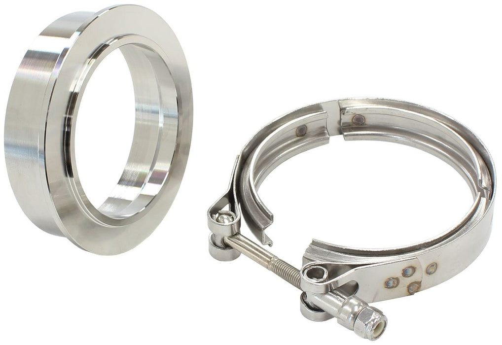 Aeroflow Performance Suit Aeroflow Turbo's With 3.80" I.D Flange Boosted Turbine Inlet 3.79" O.D Stainless Steel V-Band Kit AF8080-1011 Autofit