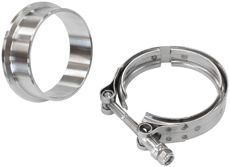Aeroflow Performance Suit Aeroflow Turbo's With 3" I.D Flange Boosted Turbine Inlet 3.62" O.D Stainless Steel V-Band Kit AF8080-1024 Autofit