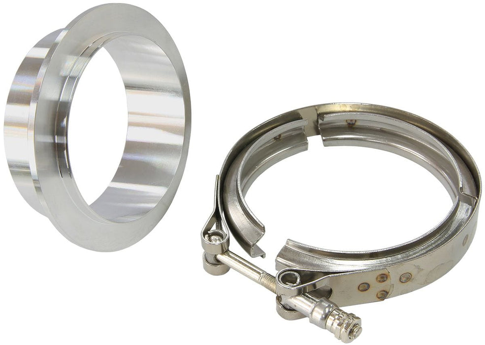 Aeroflow Performance Suit Aeroflow Turbo's With 4" I.D Flange Boosted Compressor Outlet 4.21" O.D Aluminum V-Band Kit AF8080-1006 Autofit
