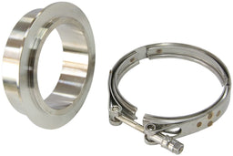 Aeroflow Performance Suit Aeroflow Turbo's With 4" I.D Flange Boosted Turbine Outlet 4.61" O.D Stainless Steel V-Band Kit AF8080-1002 Autofit