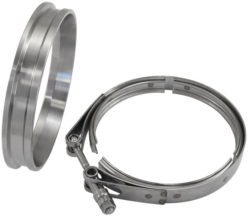Aeroflow Performance Suit Boosted 106112 Turbine Inlet Boosted Turbine Inlet 4.21" O.D Stainless Steel V-Band Kit AF8080-1033 Autofit