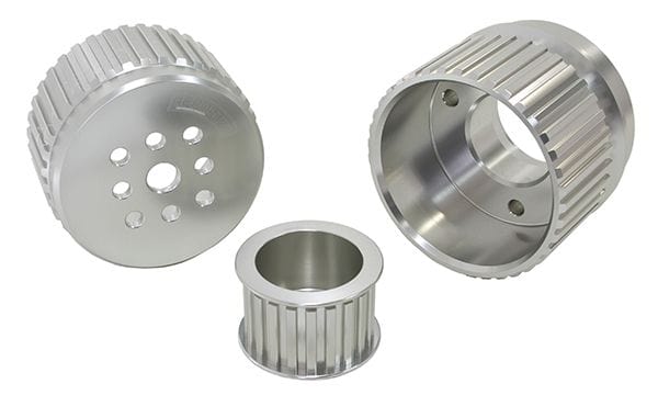 Aeroflow Performance Suit Chev Small Block and Big Block V8 with Long Water Pump Chevrolet Gilmer Drive Kit (Belt not included) - Silver Finish AF64-3001 Autofit